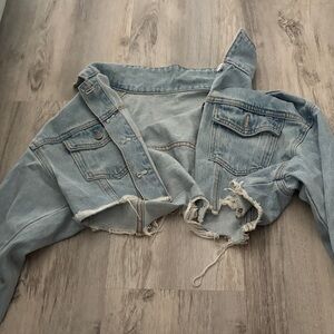 Distressed Light Blue Denim Jacket